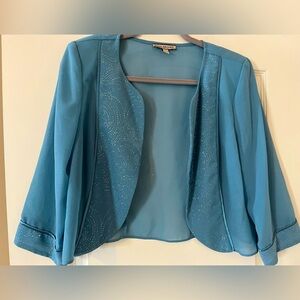 Maya Brooke Elegant Dressy Semi Sheer Open Overlay Women’s Size 14